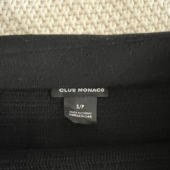 CLUB MONACO Fredrikah Fringe Knit Sweater Skirt In Black Size S - Picture 6 of 10